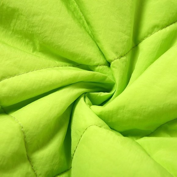 Women Sportswear: Neon Green Winter Bomber jacket - Picture 9 of 9
